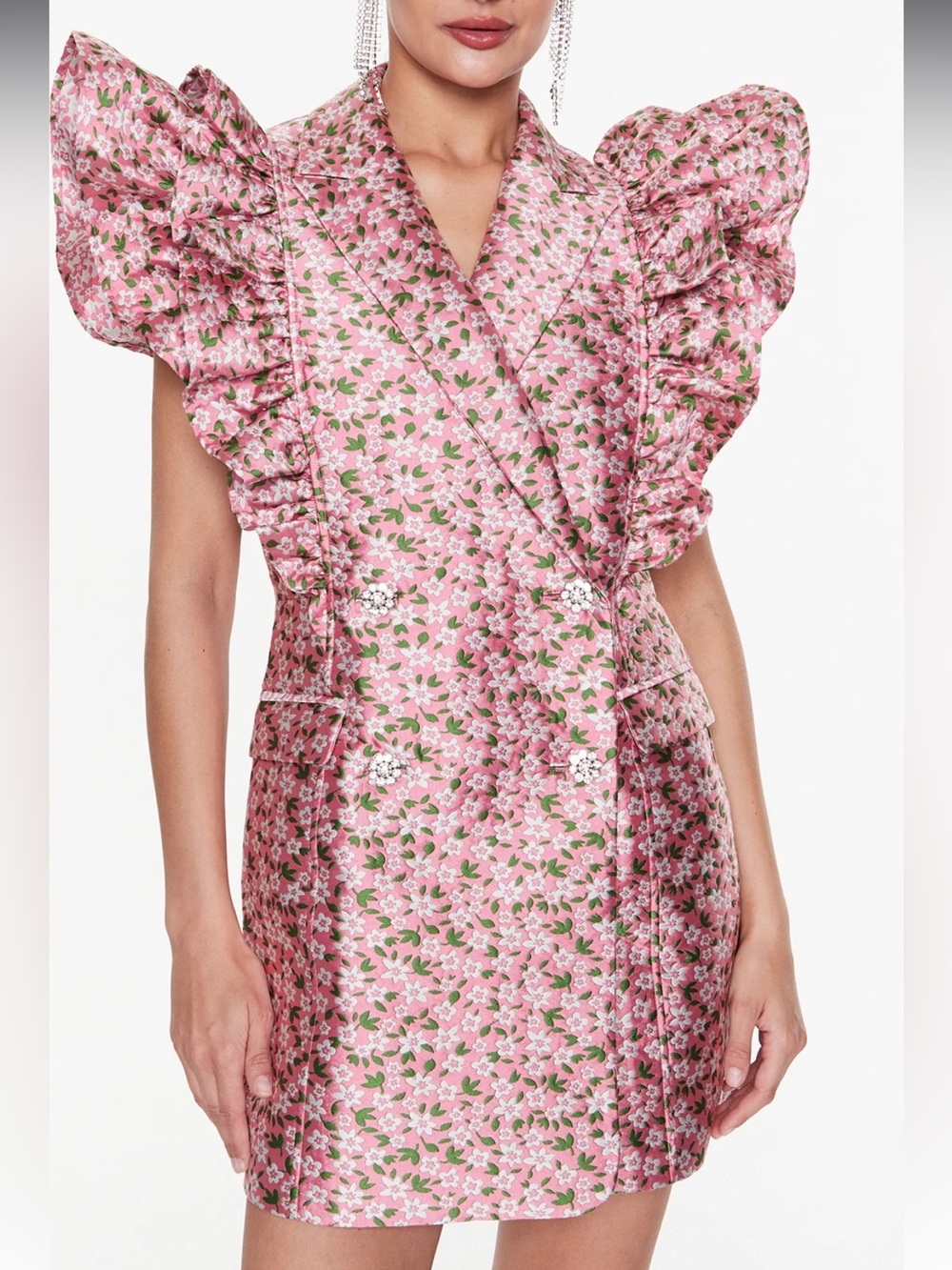 NWT CUSTOMMADE Jacquard Dress Size Large